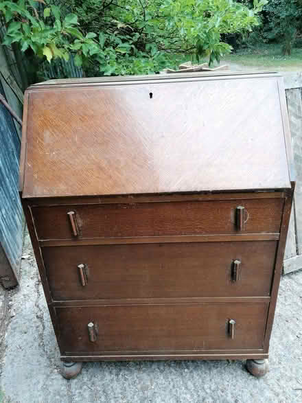 Photo of free Oak writing bureau (Prescott SY4) #1