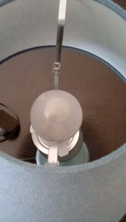 Photo of free Blue wooden lamp and shade (Lower Earley RG6) #2