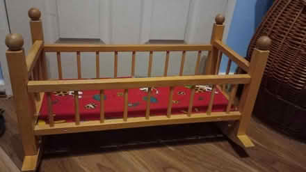 Photo of free Wooden Doll's Rocking Cradle Crib (OX4 Greater leys) #1