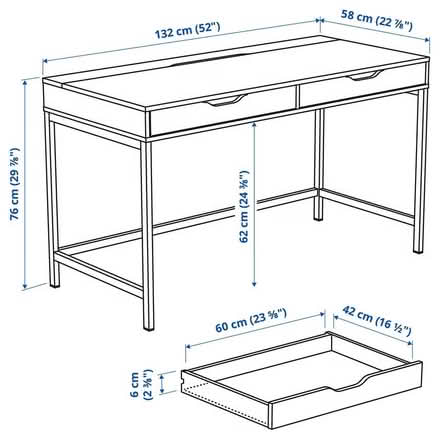 Photo of free Ikea Alex Desk 132x58 cm (Dallow LU1) #2