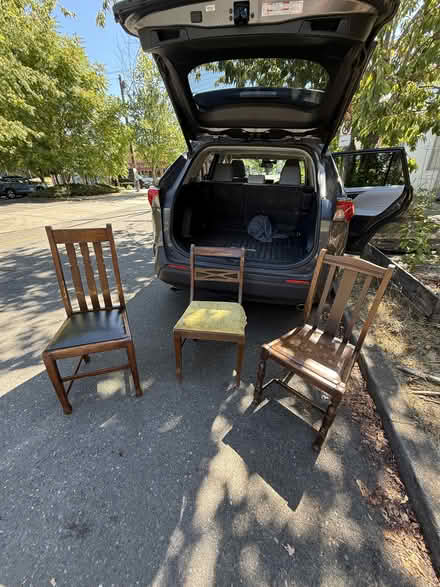 Photo of free 3 wooden, dining room chairs (inner N/NE Portland) #1