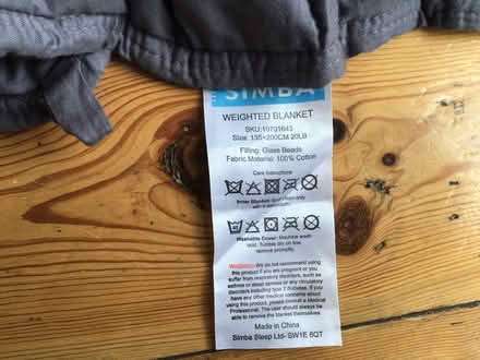 Photo of free Simba weighted blanket (Hastings TN34) #2