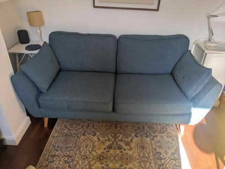 Photo of free DFS teal coloured sofa 195cm (Harrow Green E11) #1