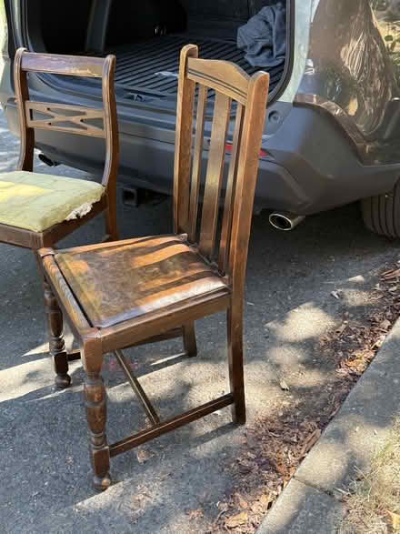 Photo of free 3 wooden, dining room chairs (inner N/NE Portland) #4