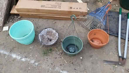 Photo of free Garden 3 hanging baskets and a plastic pot (Kingston Gate KT2) #1
