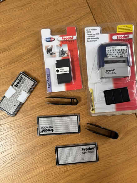 Photo of free Rubber name labelling manual ink stamp Alpha Numeric DIY (North Watford WD24) #1