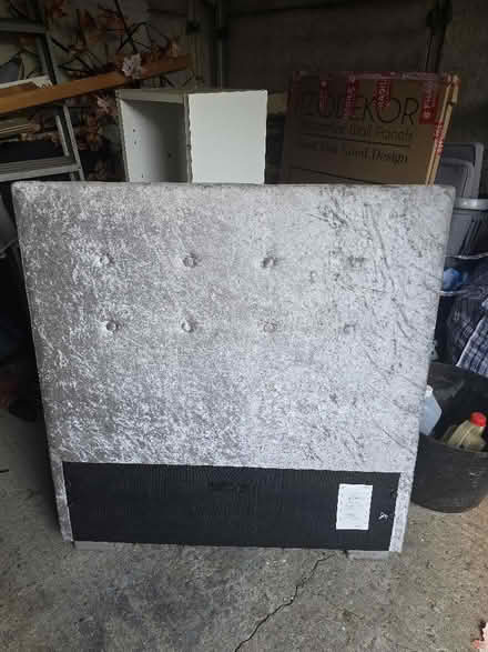 Photo of free Crushed velvet headboard and foot end (Southfields SW18) #1