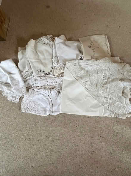 Photo of free Selection of lace and embroidered tablecloths and mats (Knighton LD7) #1