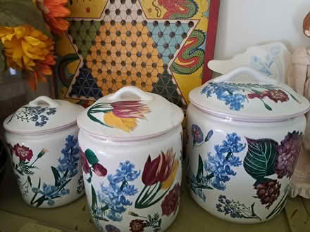 Photo of free 3 Vintage Portuguese Canisters (Brightwood-Takoma) #1