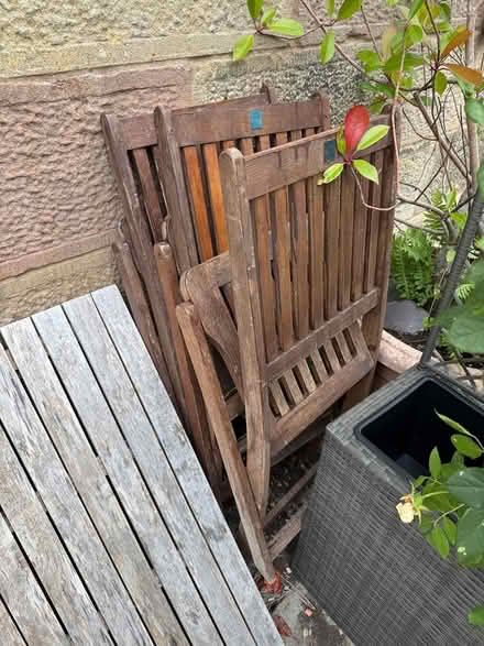 Photo of free X3 outdoor chairs (Standen park house) #1