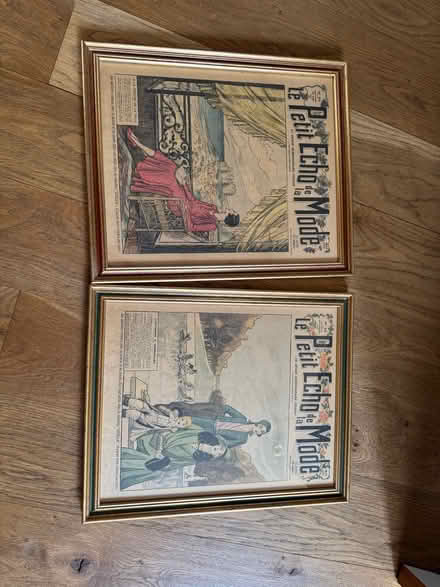 Photo of free Picture frames with retro style french posters (North Watford WD24) #1