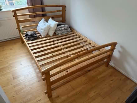 Photo of free Wooden double bed frame (SW16) #1