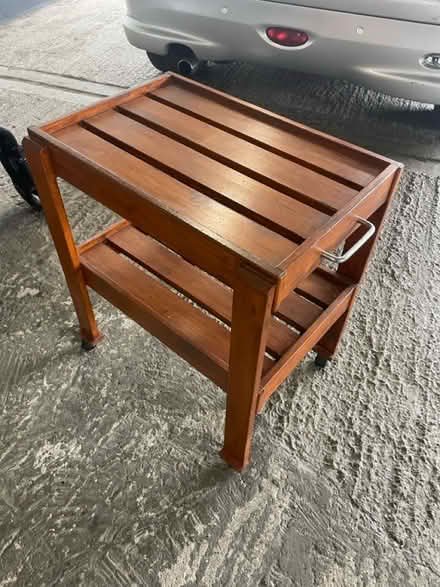 Photo of free Small Wooden trolley on wheels (Thornton Heath CR7) #1