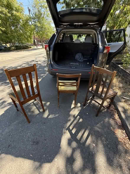 Photo of free 3 wooden, dining room chairs (inner N/NE Portland) #2