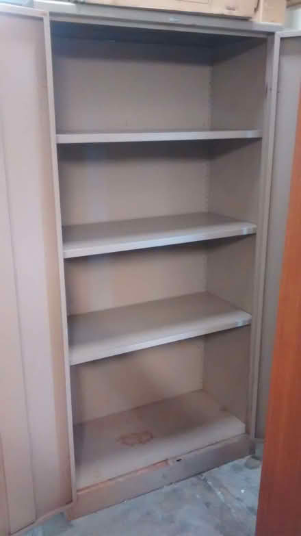 Photo of free Two-door metal storage cabinet (Honiton EX14) #2