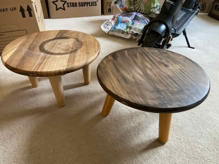 Photo of free Two wooden stands for flower pots (Barnes) #1