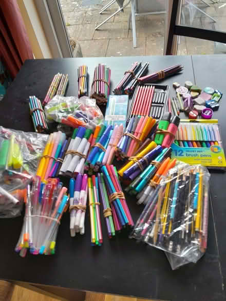 Photo of free Bagful of Assorted coloured pens and pencils (Baswich ST17) #1