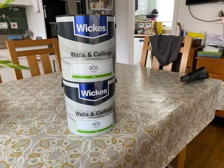 Photo of free 2 * 2.5L unopened cans of Powder Blue emulsion paint. (Kingsbrook HP22) #1