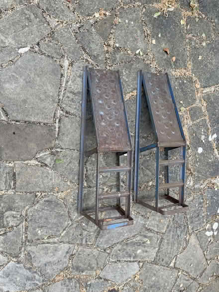 Photo of free two steel halfords car ramps (Hinchley Wood KT7) #1