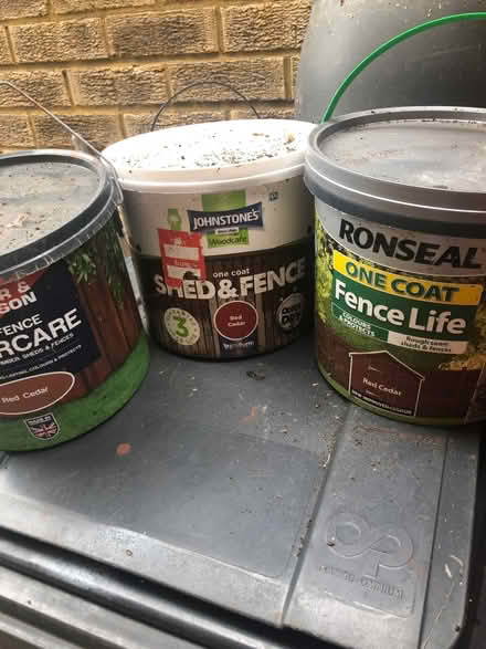 Photo of free Fence paint - red cedar (Wilstead MK45) #1