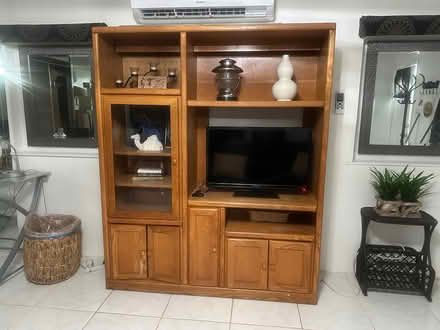 Photo of free Solid oak cabinet / wall unit (Miami) #1