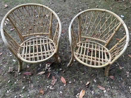 Photo of free 2 wicker chairs and round table (Hinchley Wood KT7) #3