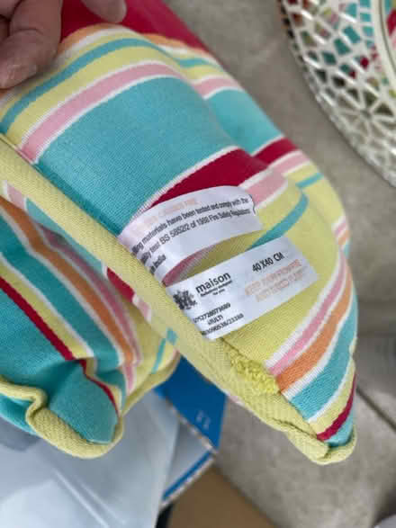 Photo of free 2 Outdoor cushions (Littlemore OX4) #2