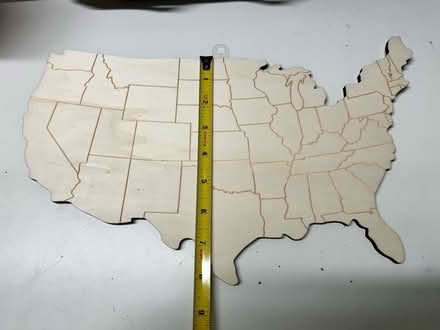 Photo of free Wood cutout of the USA (Near the old Sherman Hospital) #2