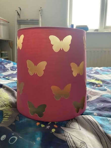 Photo of free Pink butterfly lamp shade (Beaconside ST16) #1