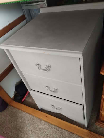 Photo of free Bedside drawer unit - grey (Woodseats S8) #1