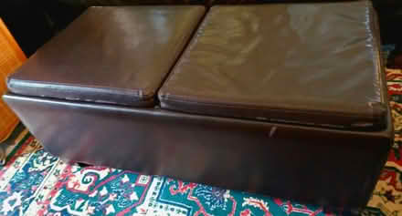 Photo of free Storage ottoman - dark brown (Watertown/Belmont) #1