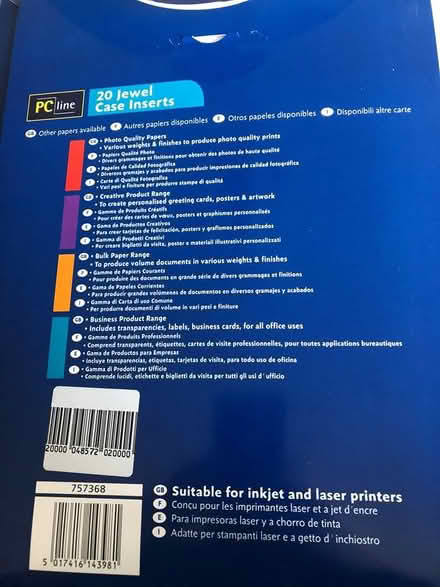 Photo of free 40 Jewel case inserts for CD's (CM12) #3