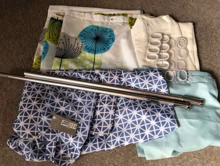 Photo of free Shower rail hooks & curtains (L17 Aigburth) #1