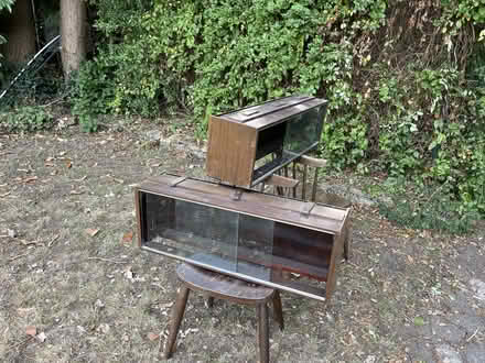 Photo of free 2 sliding glass fronted stackable storage units (Hinchley Wood KT7) #3