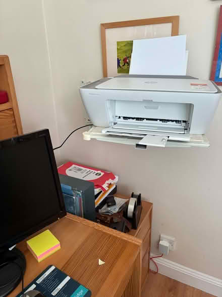 Photo of free Wall mounted Printer stand + swing arm WHITE collect ENSTONE (Neat Enstone OX7) #4