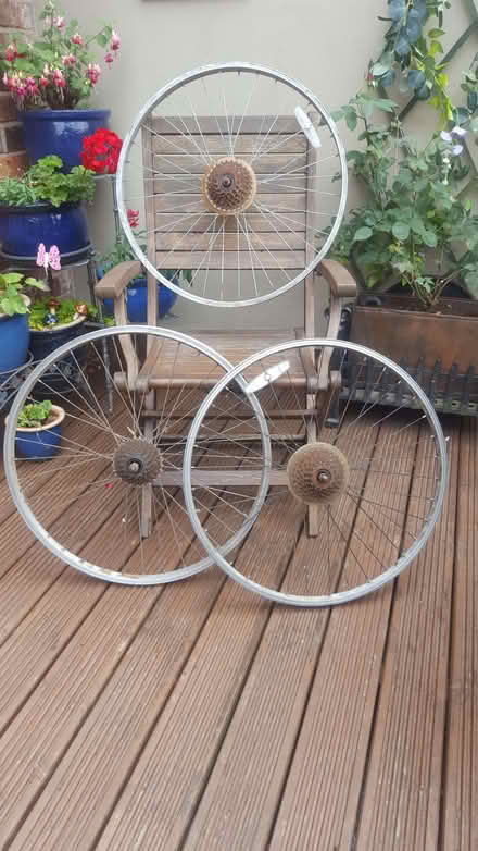 Photo of free 3 rear pushbike rims (Barton upon Irwell M30) #1
