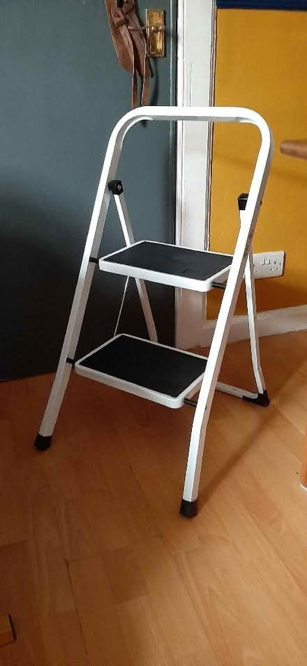 Photo of free Metal white stepladder (Loanhead EH20) #1