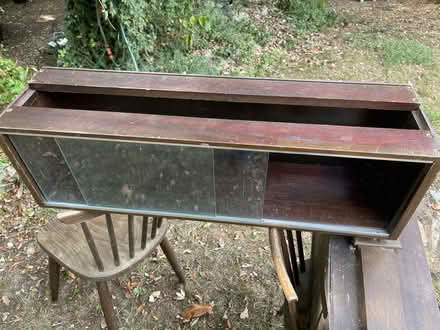 Photo of free 2 sliding glass fronted stackable storage units (Hinchley Wood KT7) #1