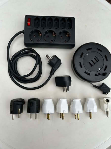 Photo of free German phone extension lead and mains plugs (The Grange Estate SG6) #1