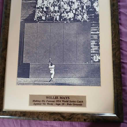Photo of free Framed photo of Willie Mays (Bear Flat) #1