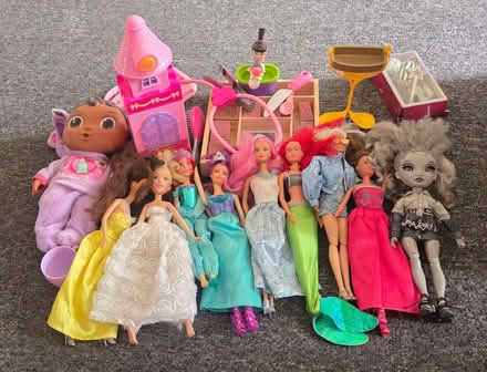 Photo of free Mix of girl dolls including Barbie, Shadow high, Mc maffin, (Earls Court SW5) #1