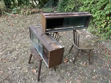 Photo of free 2 sliding glass fronted stackable storage units (Hinchley Wood KT7) #2