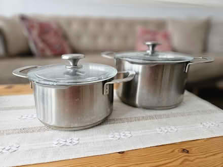 Photo of free 2 stainless steel pans (HA3 Harrow) #1