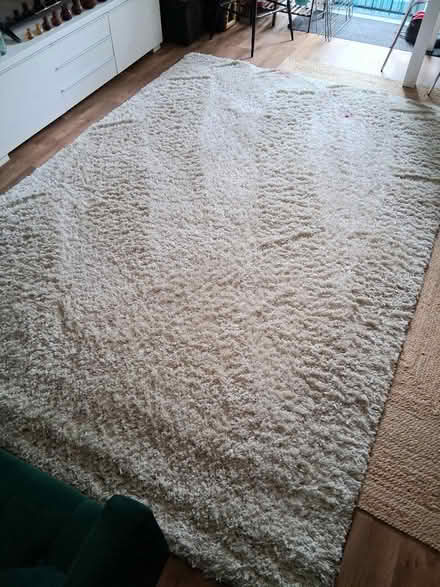 Photo of free Large deep cream rug with wax spill (Hitchin SG5) #1