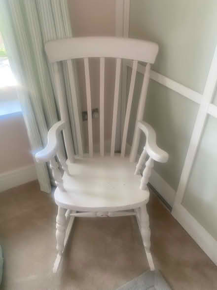Photo of free Wooden painted rocking chair (KT8 East Molesey) #1