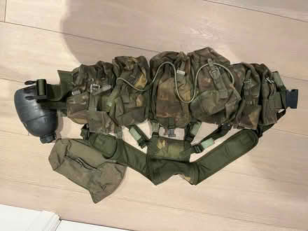Photo of free Army kit belt with shoulder straps + water bottle (Cutteslowe OX2) #1