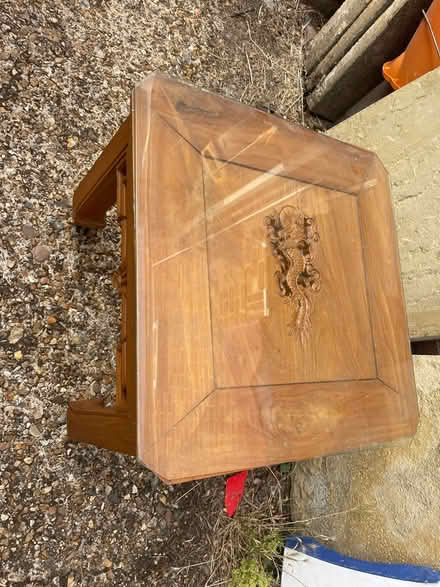 Photo of free Square table with glass top (Chessington KT9) #1