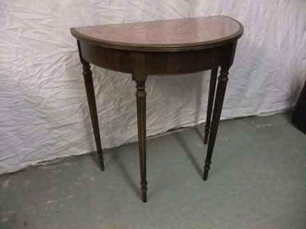 Photo of free Table, half round with glass top.. (Halford SY7) #1