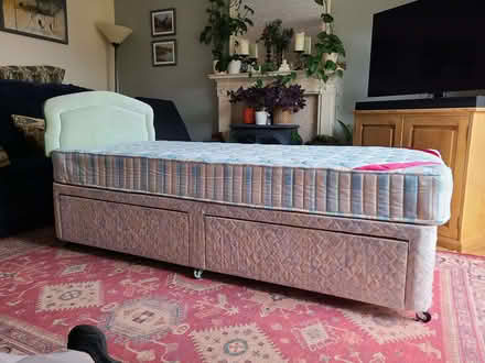 Photo of free Single divan bed with headboard (Pin Green Industrial Area SG1) #1