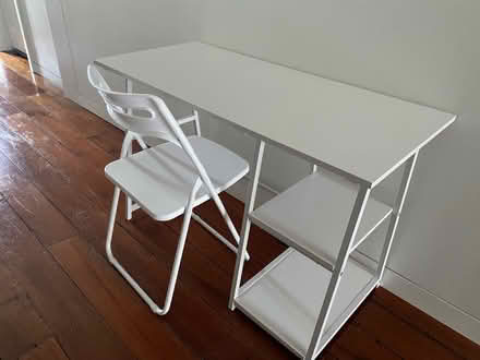 Photo of free Desk and folding chair (Glen Iris) #2
